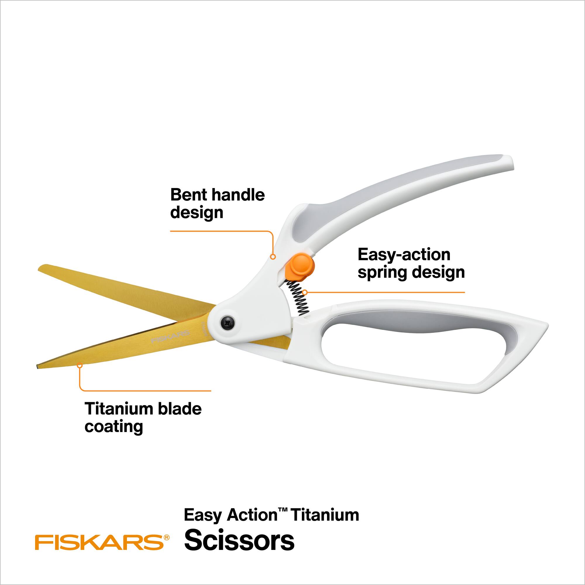 6 Pack: Fiskars® Easy Action™ No.8 Titanium Scissors